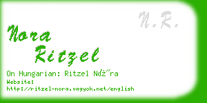 nora ritzel business card